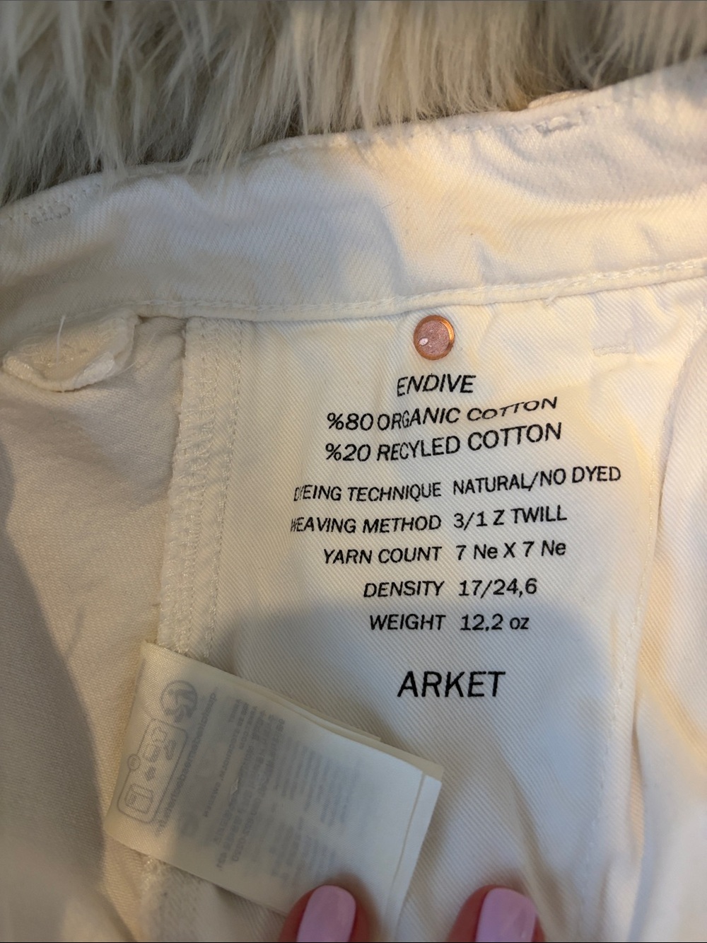 Arket White Denim Barrel Leg Pants - Picture 10 of 10